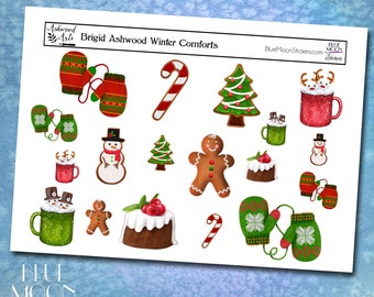 Brigid Ashwood Winter Comforts Christmas Yule Planner Stickers - Ashwood Arts