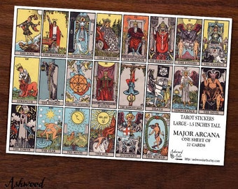 Large Tarot Card Planner Stickers - Pagan Wiccan - Ashwood Arts