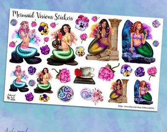 Mermaid Visions Planner Stickers - Ashwood Arts