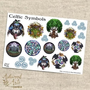 Celtic Symbols Druid Pagan Witch Wiccan Planner Stickers - Ashwood Arts