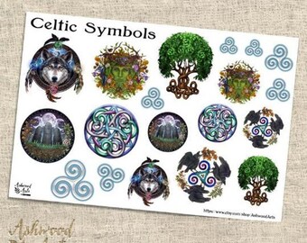 Celtic Symbols Druid Pagan Witch Wiccan Planner Sticker-Ashwood Arts