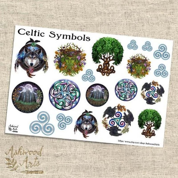 Celtic Symbols Druid Pagan Witch Wiccan Planner Stickers - Ashwood Arts