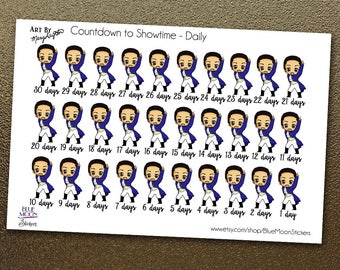 Chibi Ham - Hamilton inspired Stickers - Countdown to Showtime by Mary Layton