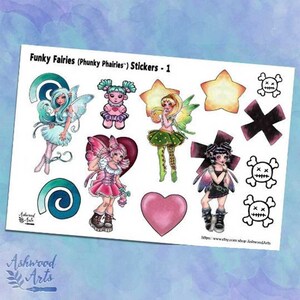 Funky Fairies Fantasy Stickers, To Do Boxes and Washi Tape Set Planner Stickers Ashwood Arts