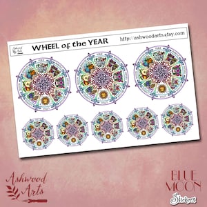 Pagan Sabbats Wheel of the Year Stickers Ashwood Arts image 3