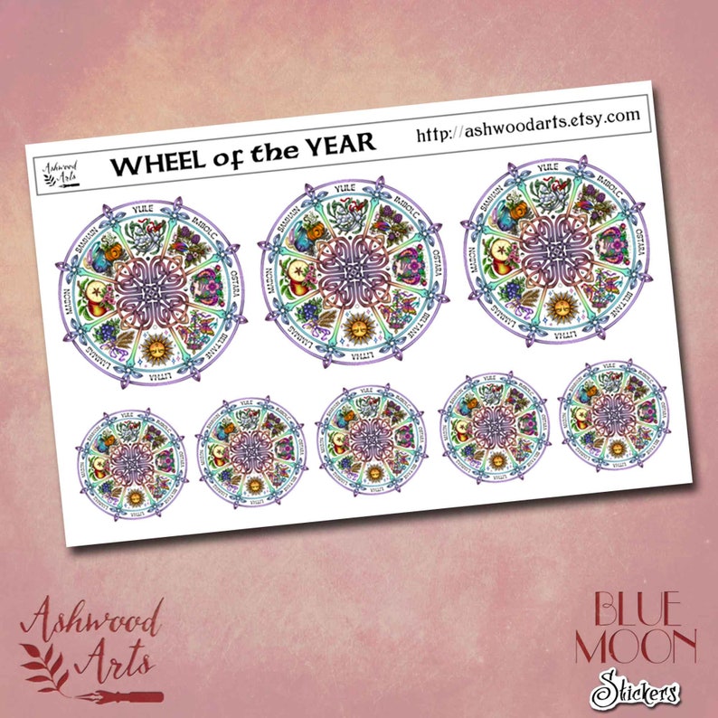 Pagan Sabbats Wheel of the Year Stickers Ashwood Arts image 3