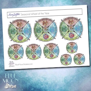Mary Layton Seasonal Wheel of the Year Pagan Art Stickers