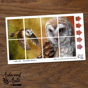 Brigid Ashwood Celtic Owl Stickers Planner Weekly Kit Erin Condren Ashwood Arts