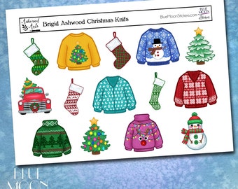 Brigid Ashwood Christmas Knits Yule Winter Planner Stickers - Ashwood Arts