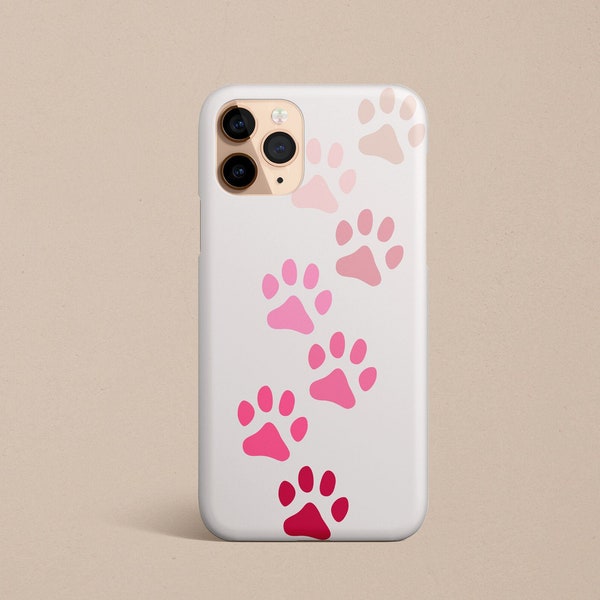 Pink Cat Paw Prints Google Pixel Phone Case Pixel 4 Case Pixel 3A Case Pixel 3 Case Pixel 5 4A 5G 4XL 3XL 3AXL 2XL XL Gift for Cat Lover