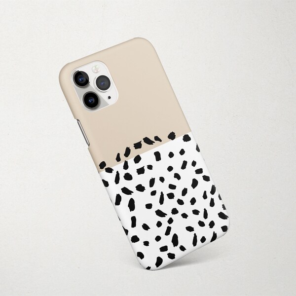 Abstract Spots Print iPhone SE 2020 Case Beige Nude iPhone 8 Case Phone Cover iPhone 7 Plus iPhone 6S Case 6 iPhone 11 Pro Max Dots Pattern