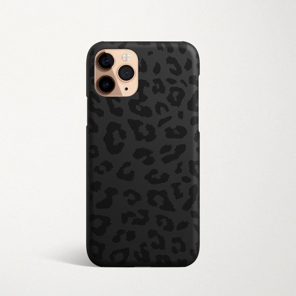 Dezente schwarze Cheetah Print iPhone 11 Hülle für iPhone 12 Pro Max Abdeckung Apple iPhone XR X XS Max 8 Plus 7 Plus SE2 12 Mini 6S 6 12 11 Pro