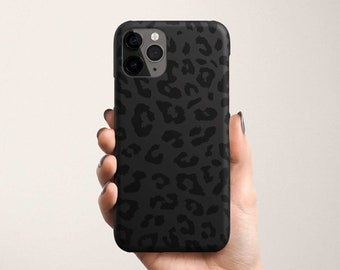 Subtle Black Leopard Print iPhone 12 Case for iPhone 11 Pro Max Cover Apple iPhone 12 Pro Max 11 XR X XS Max 8 Plus 7 Plus Se 2 12 Mini 6S 6