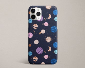 L'espace extra-atmosphérique avec des planètes Coque Samsung Galaxy S21 S10 Plus S20 Ultra Cover pour S9 Plus S8 S7 Edge S6 S5 S20 FE S10E Coque de téléphone Bleu céleste