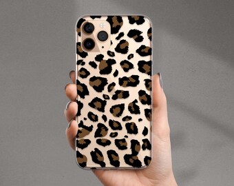 Leopard Print Clear Case For iPhone 15 14 13 Pro Max 12 Mini 11 XR 7 8 SE 2022 2020 SE2 SE3 Fun Phone Case With Cheetah Animal Pattern
