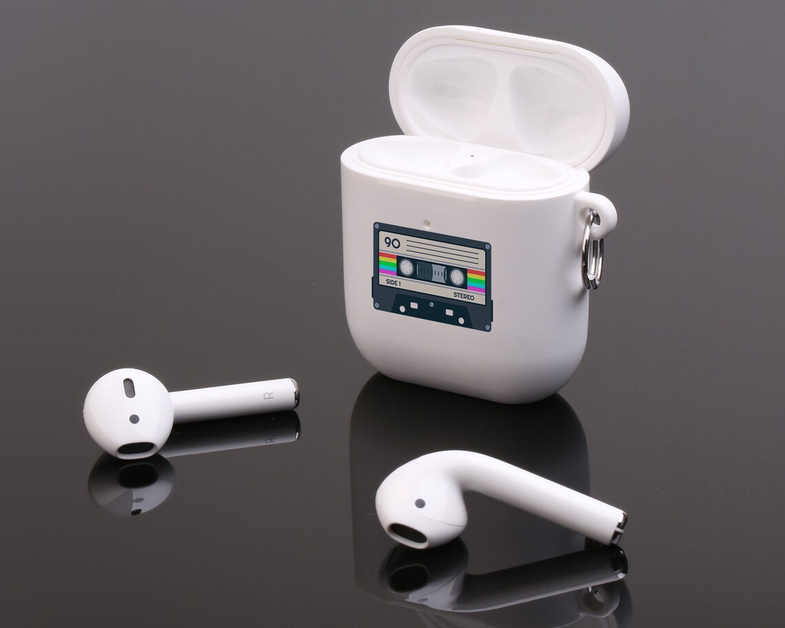 Cute Vintage Cassette Tape AirPod Case with Keychain for Etsy