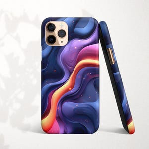 Abstract Blue Purple Pink Orange Swirl Phone Case for iPhone 16 16e 14 Pro Max 15 Plus 13 Mini 12 11 XR X XS 8 7 SE2 Tough Magsafe Case