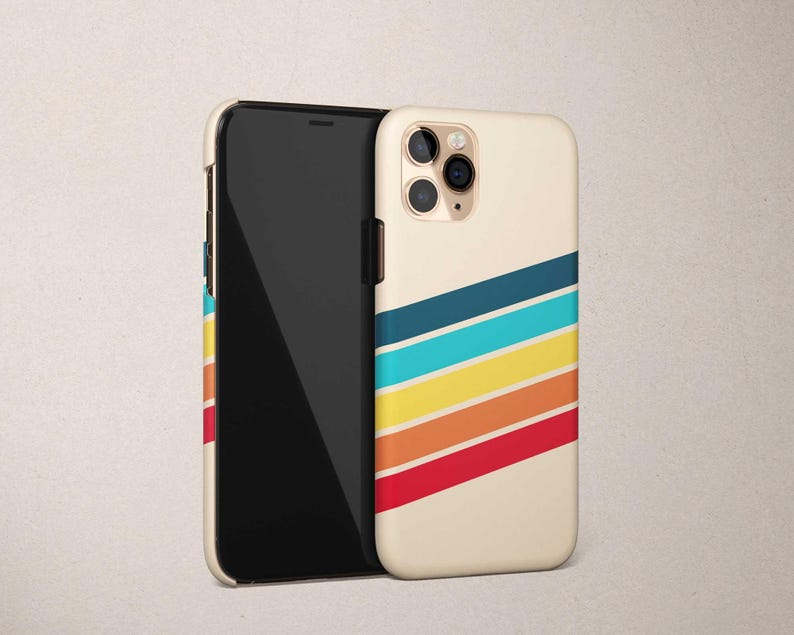 Custom Initial Retro Stripes iPhone 11 Case for iPhone 12 Pro Max Cover Apple iPhone XR X XS Max 8 Plus 7 Plus SE2 12 Mini 6S 6 12 11 Pro image 3