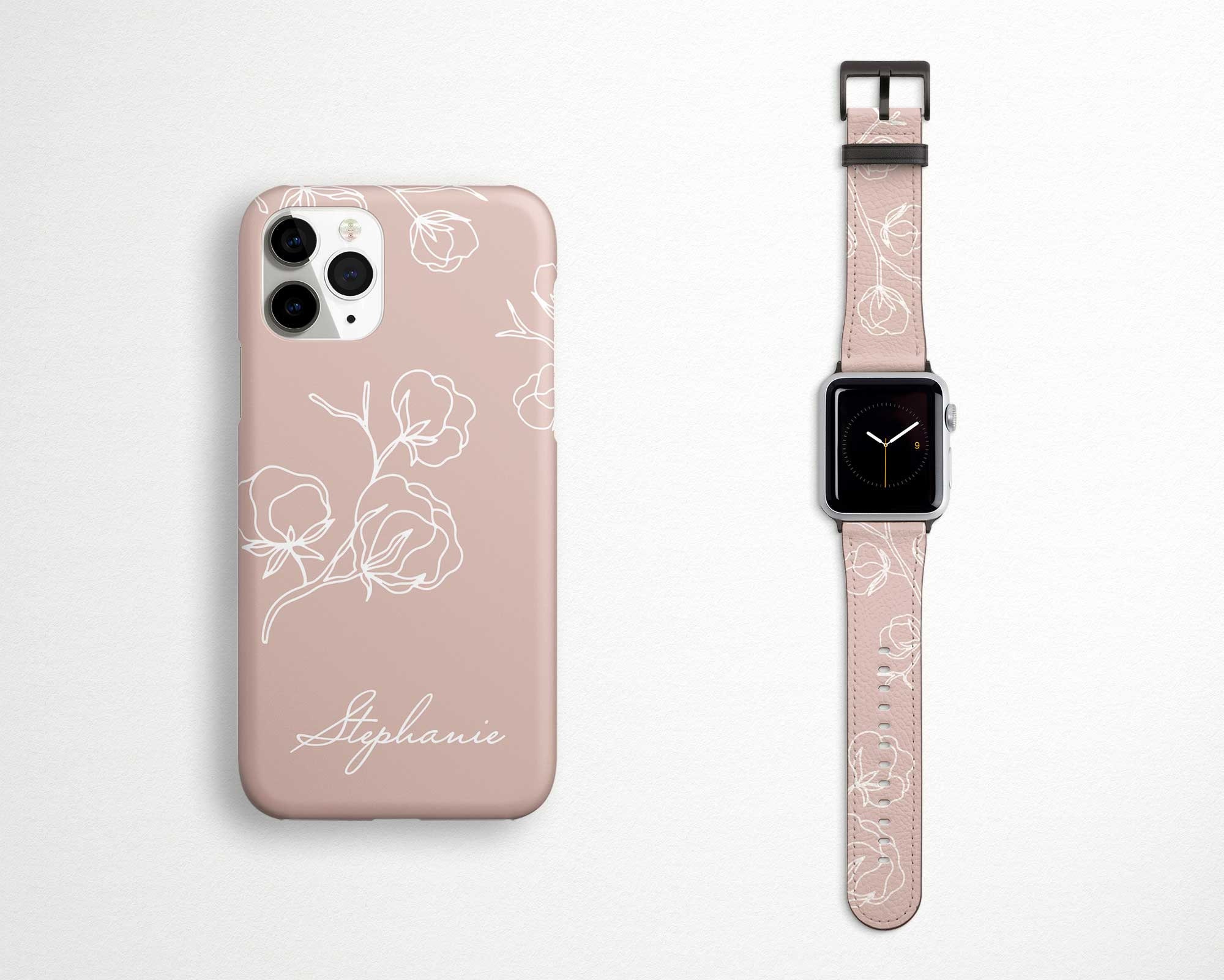 Pink LV IPhone Case & Watch Band