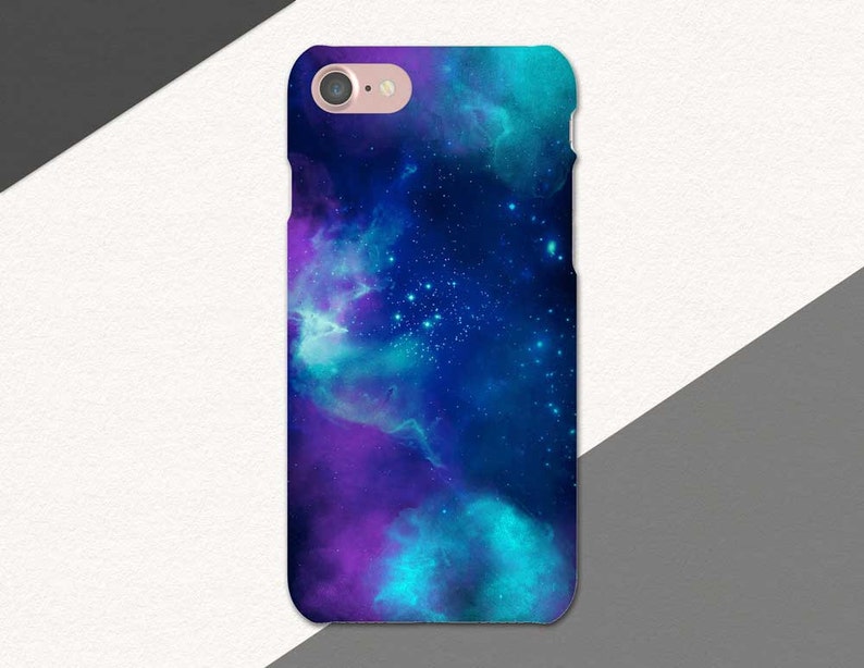Space Galaxy Phone Case Iphone 11 Pro Case Blue Iphone 8 Stars Etsy