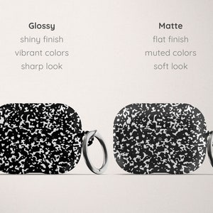 Composition Étui pour ordinateur portable AirPods Pro Motif noir et blanc Apple Air Pods Étui en plastique dur avec porte-clés Étui AirPod AirPod 1 2 image 5
