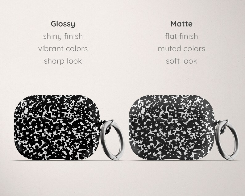 Composition Étui pour ordinateur portable AirPods Pro Motif noir et blanc Apple Air Pods Étui en plastique dur avec porte-clés Étui AirPod AirPod 1 2 image 5
