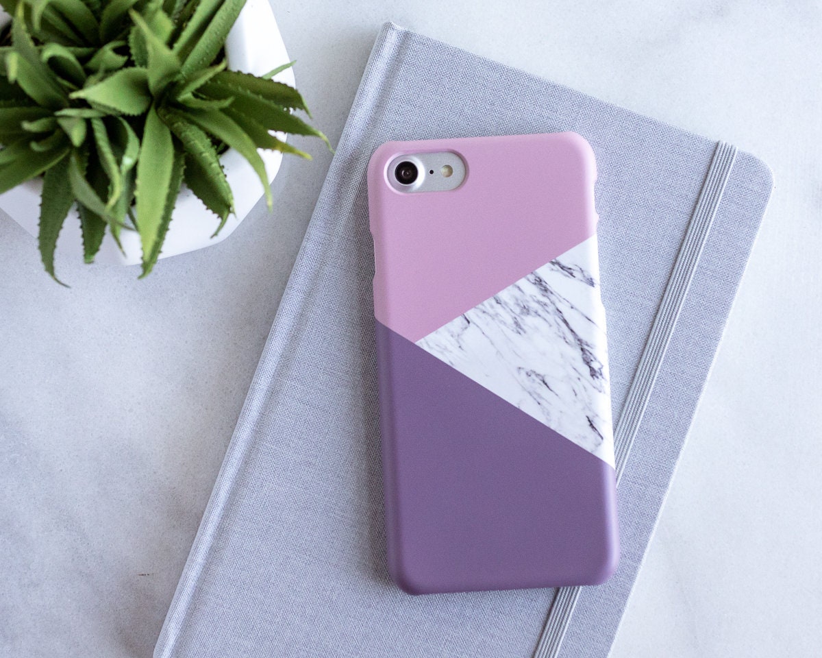 Purple Marble Phone Case Iphone 6 Case Iphone 6s Purple Etsy