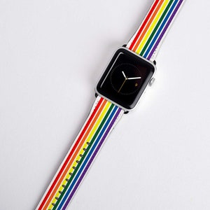 Rainbow LGBTQ Pride Apple Watch Band Strap Iwatch Band Love | Etsy