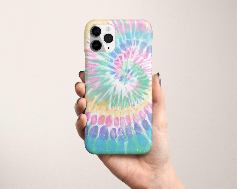 Rainbow Tie Dye Phone Case for Samsung Galaxy S25 S24 FE S23 Plus Ultra S22 S21 S20 Spiral Pattern image 3