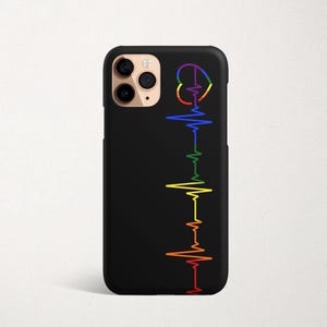 Rainbow Heartbeat iPhone 12 Case for iPhone 11 Pro Max Cover Gay Pride Design 12 Pro Max 11 XR X XS Max 8 Plus 7 Plus Se 2 12 Mini 6S 6 Gift