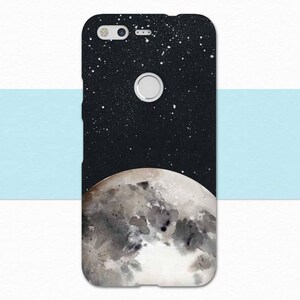 Moon Google Pixel Case, Lunar Pixel XL Case, Moon Pixel Phone Case, Pixel Case Moon, Google Pixel Cover, Pixel XL 2 Space, Moon Stars Pixel image 2