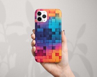 Rainbow Illusion Phone Case for iPhone 15 Pro Max 14 13 12 XR 8 7 Samsung Galaxy S24 Plus S23 Ultra S22 S21 S20 Unique Aesthetic Case