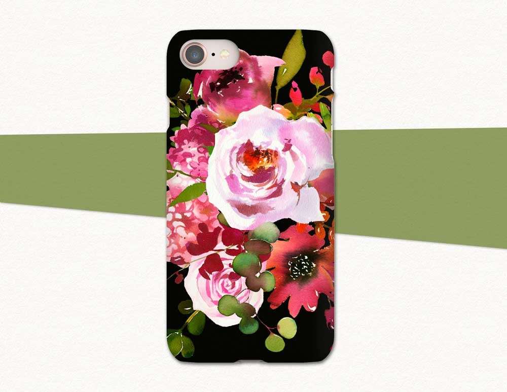 Floral Iphone 8 Case Iphone X Phone Case Iphone 8 Plus - Etsy
