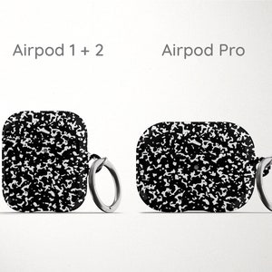 Composition Étui pour ordinateur portable AirPods Pro Motif noir et blanc Apple Air Pods Étui en plastique dur avec porte-clés Étui AirPod AirPod 1 2 image 6