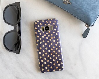 Funda para iPhone con confeti, funda para iPhone 7 con lunares, funda para iPhone 6+, iPhone SE, iPhone 8+, funda bonita para iPhone, 7 Plus, funda para iPhone 6S Plus