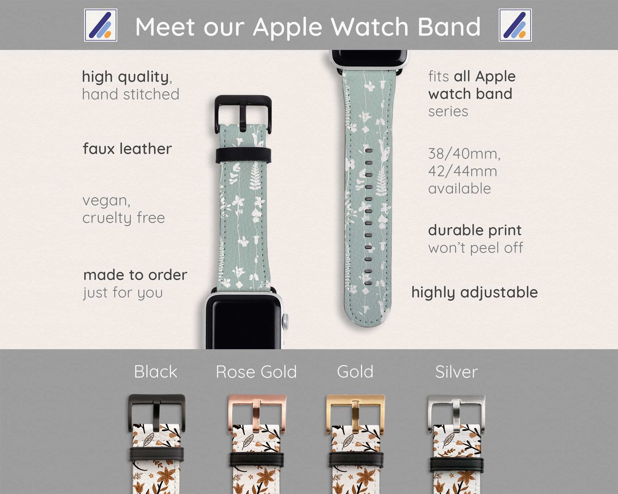  (Hallucinogenic Mushrooms Pattern) Patterned Leather Wristband  Strap for Apple Watch Series 4/3/2/1 gen,Replacement for iWatch 42mm / 44mm  Bands : Sports & Outdoors