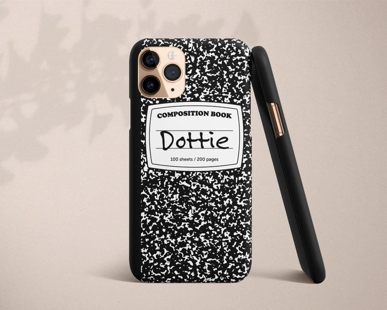 Composition Notebook Custom Name iPhone Case Back to School iPhone X Case iPhone 8 Plus Case Personalized iPhone Case Custom iPhone XS Max 7 image 3
