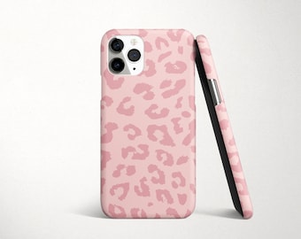 Pink Leopard Print Phone Case for iPhone 15 Pro Max 14 Plus 13 Mini 12 11 XR X XS 8 7 SE2 Cheetah Animal Pattern Cute Gift for Best Friend