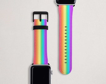 Rainbow LGBTQ Pride Apple Watch Band Strap iWatch Band Love Gay Pride Watch Band 38mm 40mm 42mm 44mm Watch Band Series 4 3 2 1 LGBT Support