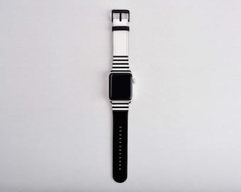 Black and White Apple Watch Band Strap Iwatch Band Stripes