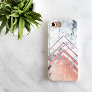 Rose Gold Google Pixel Case, Marble Pixel 2 Case, Marble Pixel XL Case, Pixel XL 2 Phone Case, Geometric Pixel Case, Rose Gold Marble Pixel image 1