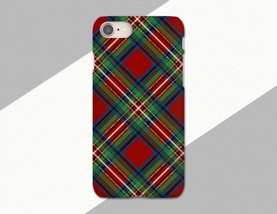 Plaid Phone Case Holiday iPhone 12 Case Red and Green Christmas Plaid iPhone 11 Pro XR 12 Pro Max XS 8 7 SE Galaxy S9 S20 S10 Plus Pixel 4
