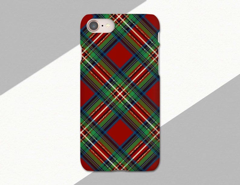 Karierte Handyhülle Urlaub iPhone 12 Hülle Rot und Grün Weihnachten kariert iPhone 11 Pro XR 12 Pro Max XS 8 7 SE Galaxy S9 S20 S10 Plus Pixel 4 Bild 1