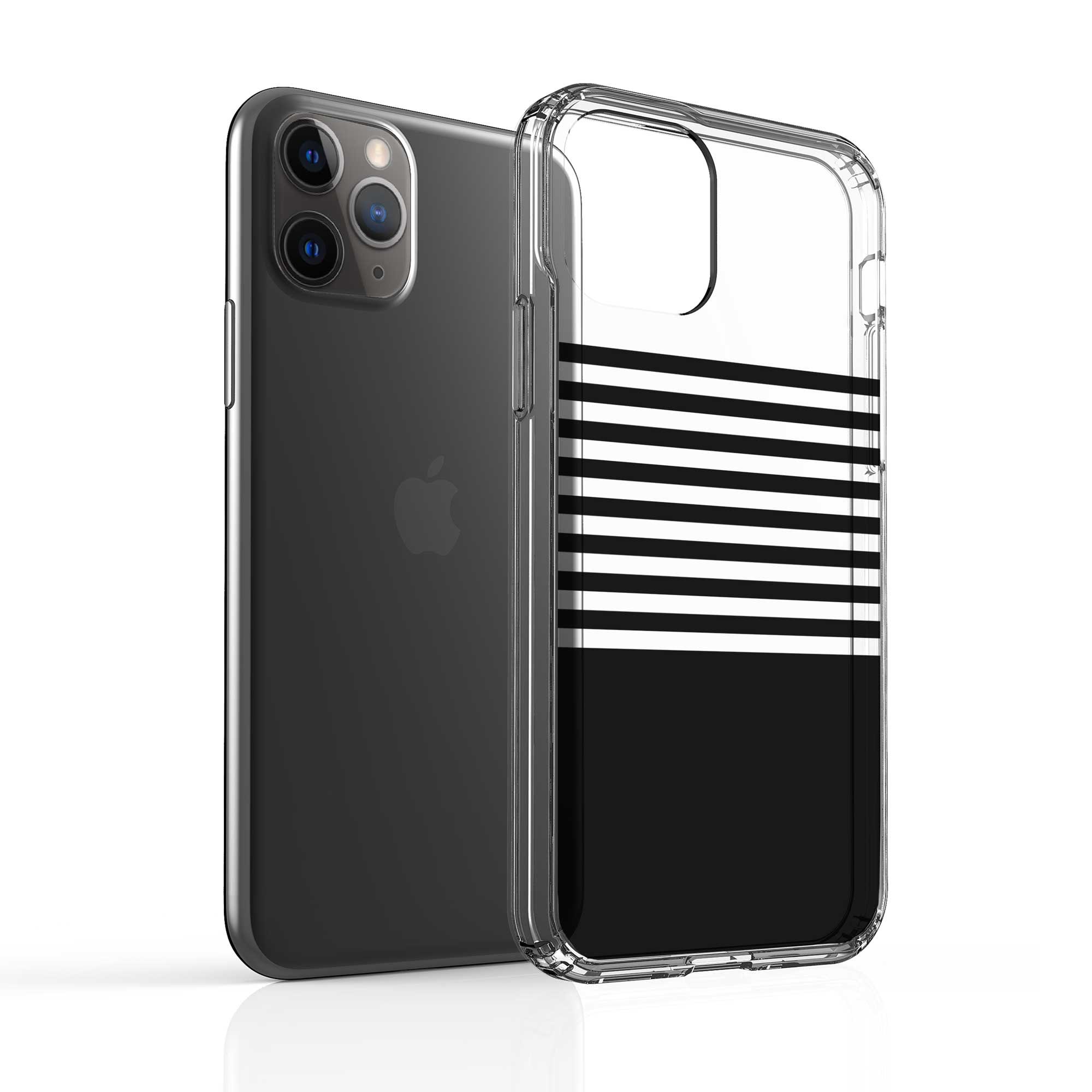 IPhone 11 Case Clear Case for iPhone 11 Pro Black Stripes Etsy