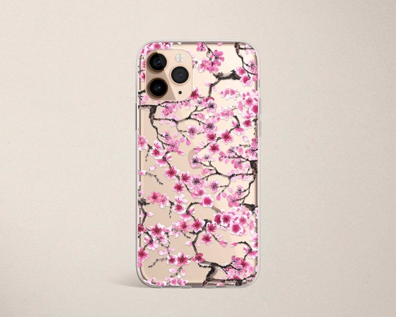 Cherry Blossom Clear Phone Case for Apple iPhone Samsung Galaxy