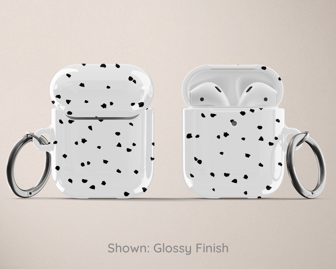 White With Black Spots Airpod Case for Airpods Pro Hard Cover Etsy UK