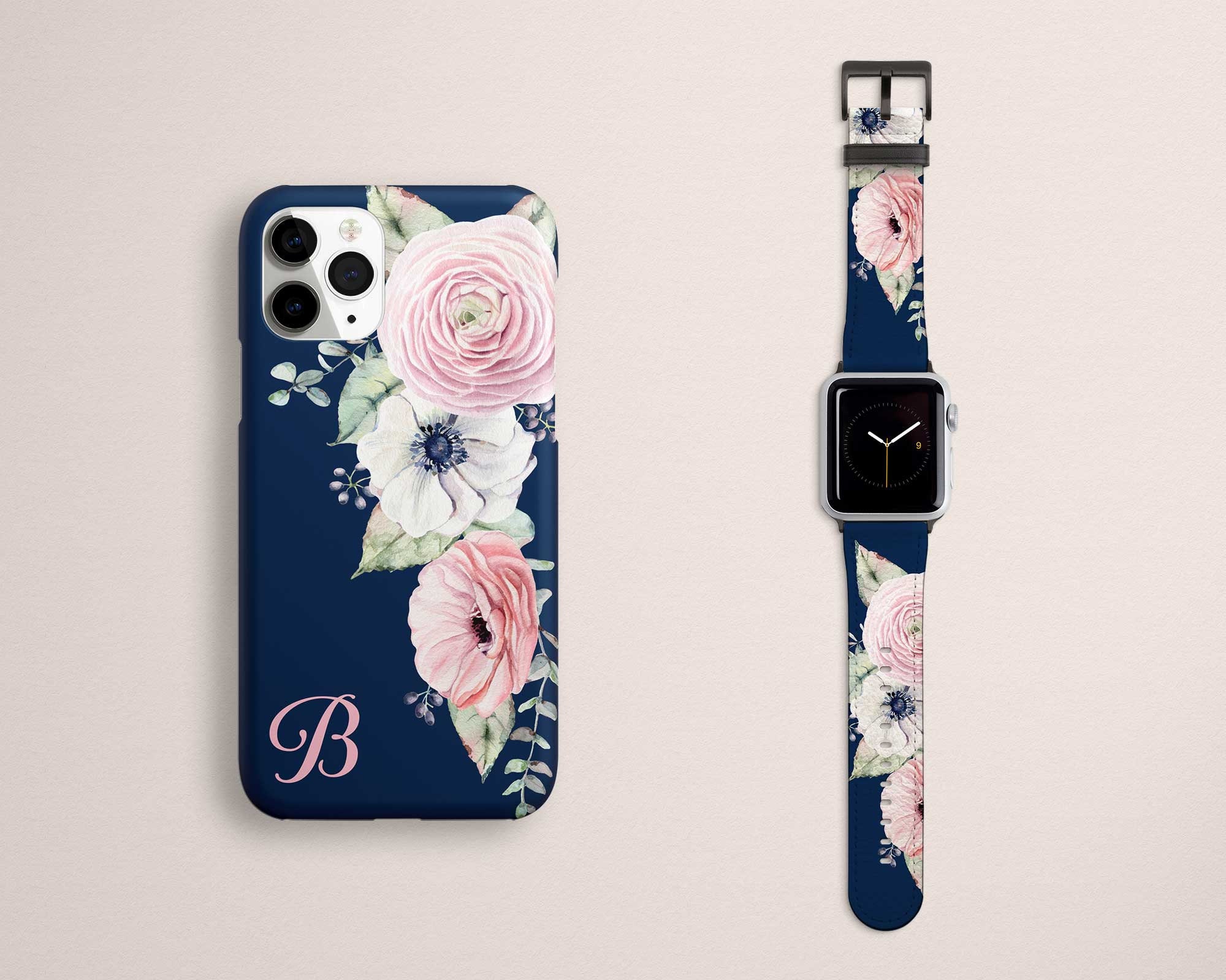 Pink LV IPhone Case & Watch Band