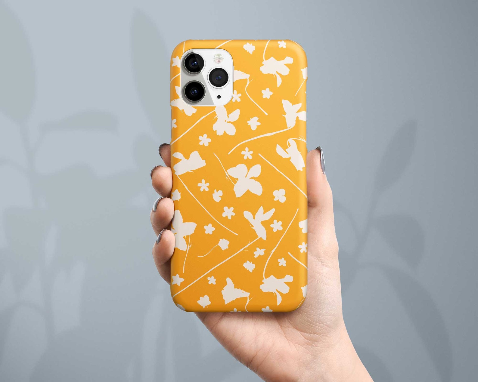 Mustard Yellow iPhone 11 Pro Max Case Floral Pattern iPhone 12 Etsy
