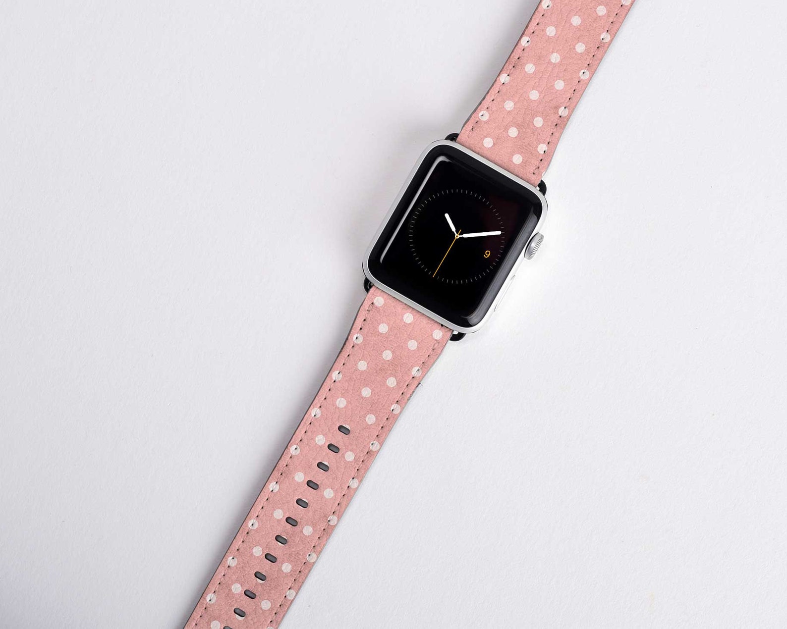 Dusty Pink Apple Watch Band With Polka Dot Pattern Apple Watch Etsy