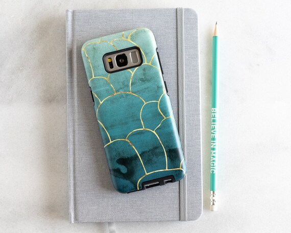 Wall with Peeling Green Blue and White Paint Samsung S10 Case